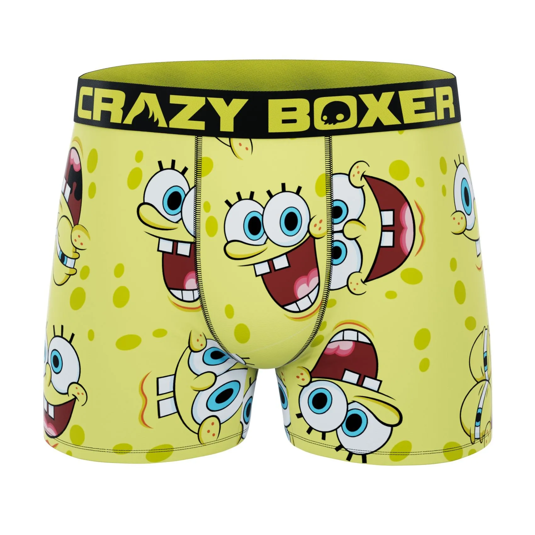 CRAZYBOXER SpongeBob Faces Box Men's Boxer Briefs (Creative Packaging)