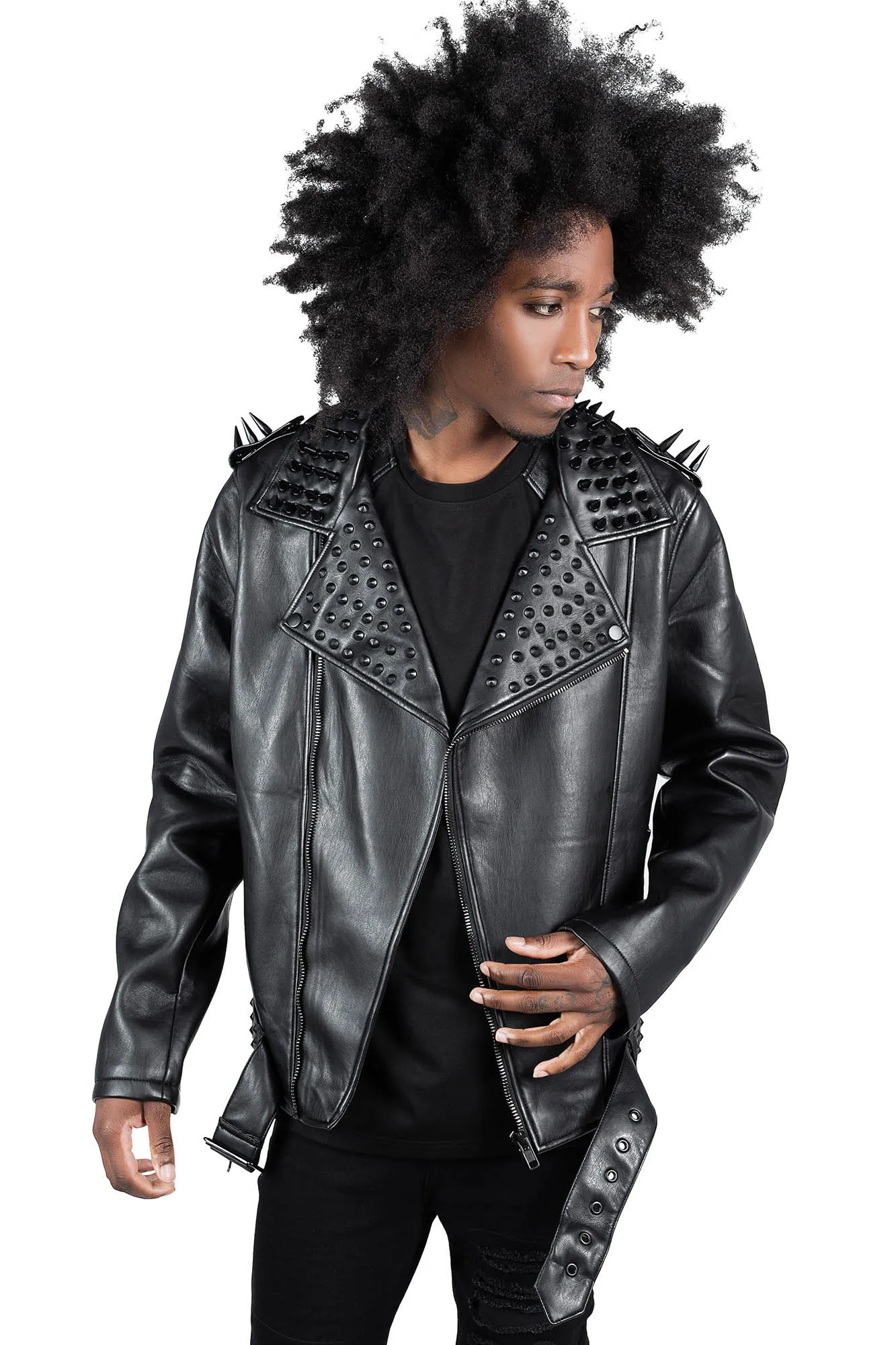 Creeping Death Biker Jacket [BLACK STUDS]