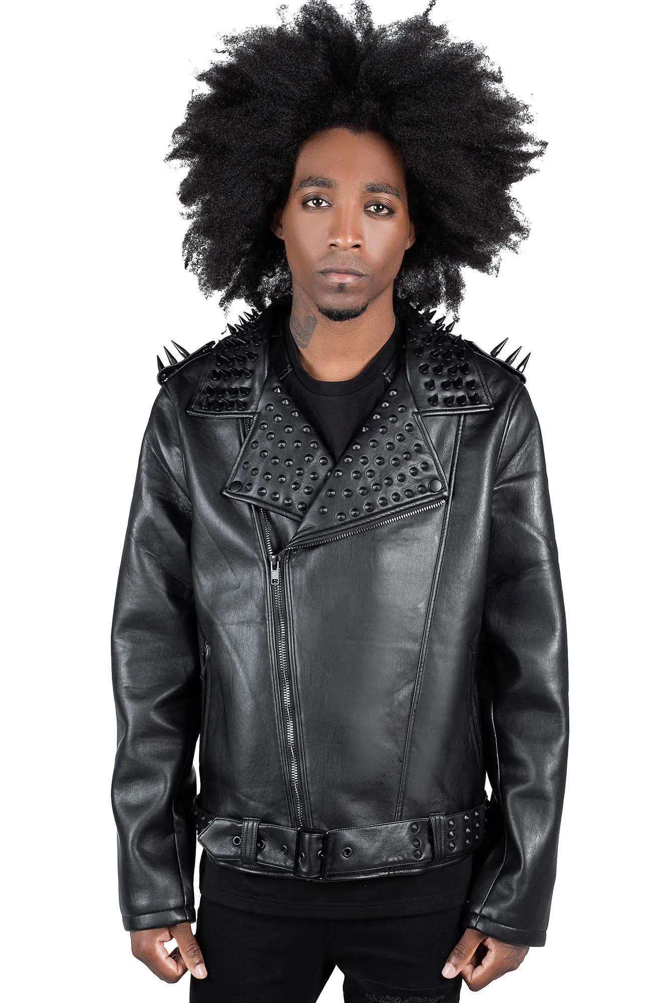 Creeping Death Biker Jacket [BLACK STUDS]