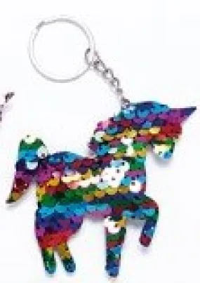 Dasha Designs Sequin Unicorn Keychain