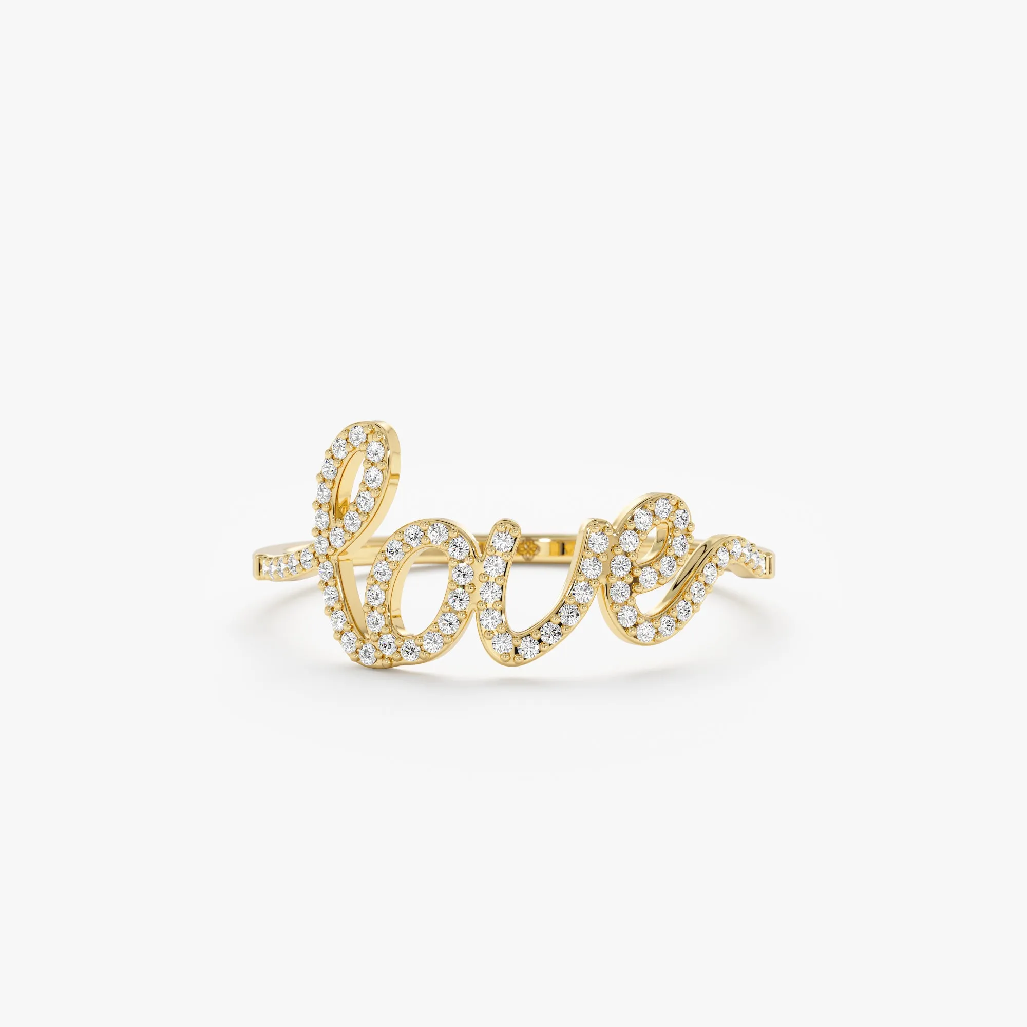 Diamond Cursive Love Ring, Desiree