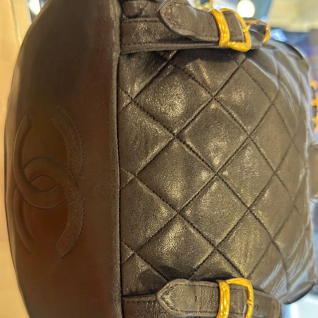 Duma Quilted Lambskin Leather Backpack (Authentic Pre-owned)