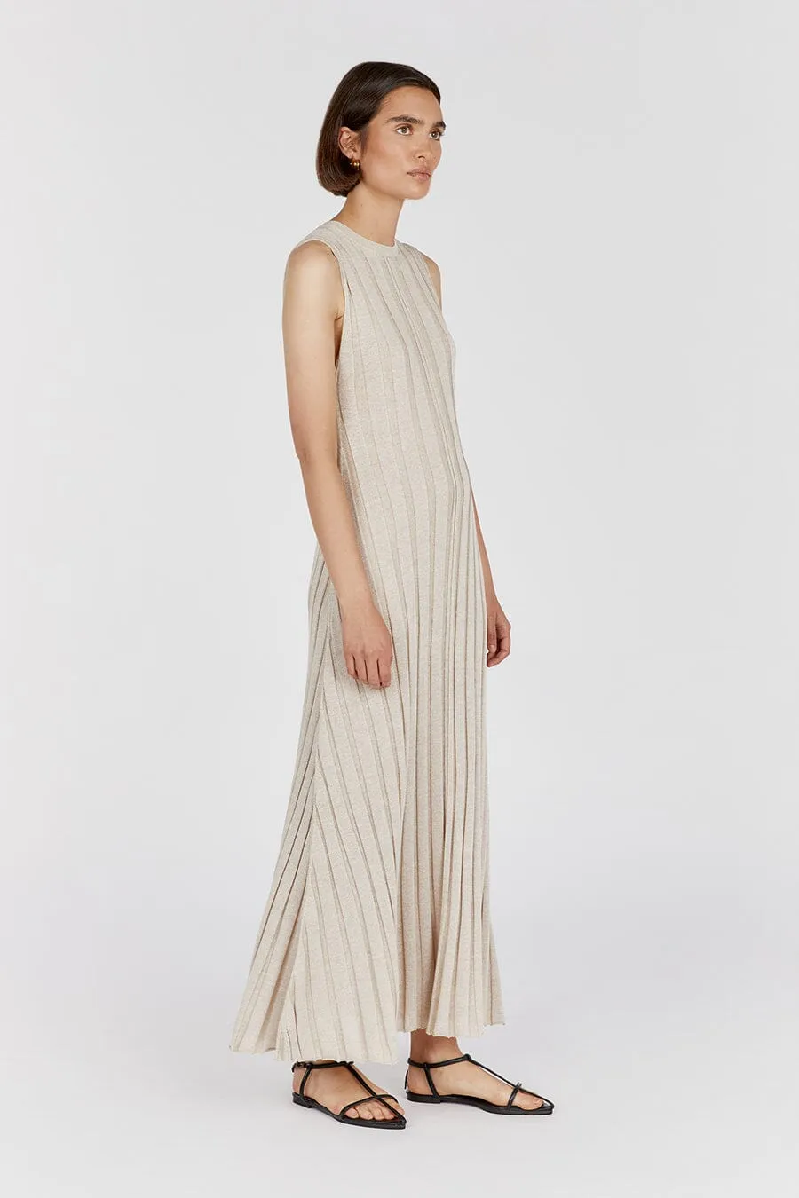 EDEN NATURAL SLEEVELESS MAXI DRESS