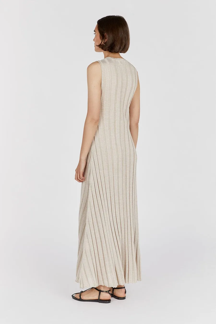 EDEN NATURAL SLEEVELESS MAXI DRESS