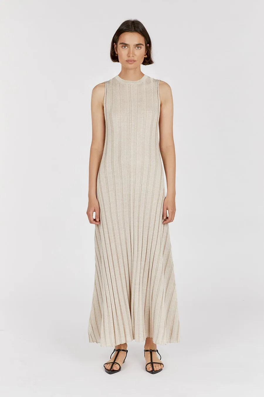 EDEN NATURAL SLEEVELESS MAXI DRESS