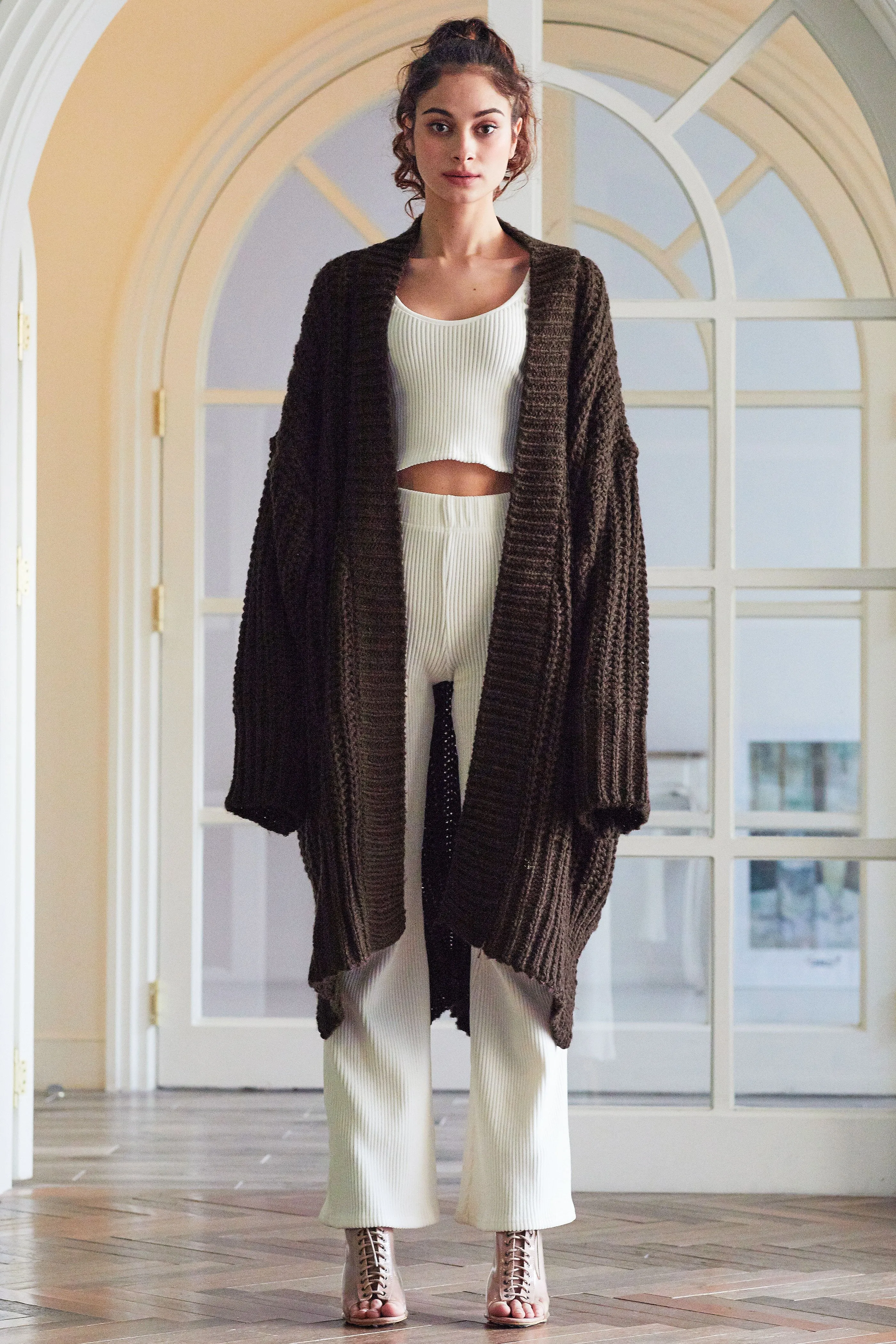 Elliot Ribbed Knit Maxi Long Cardigan