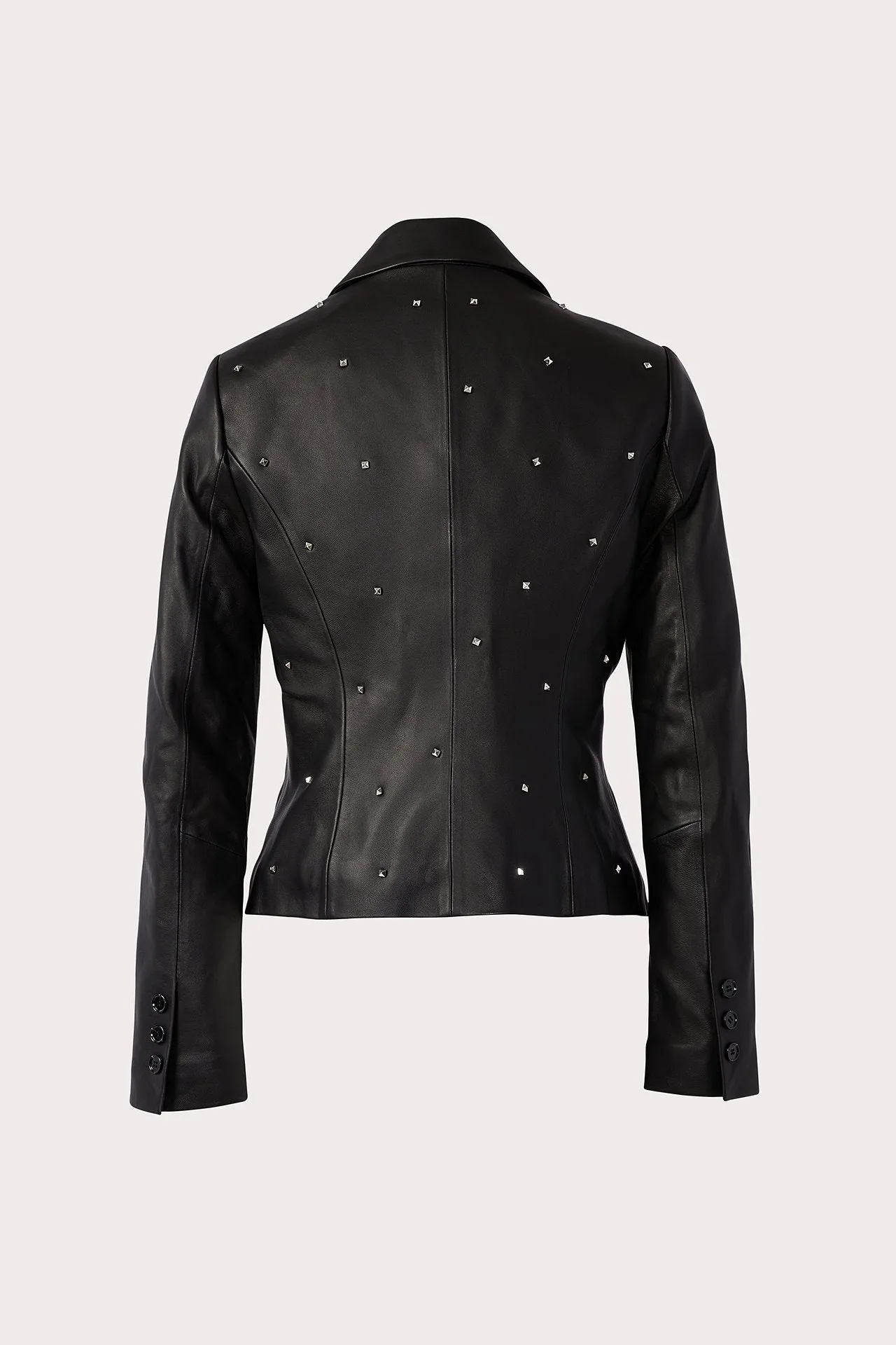 Emiline Studded Blazer Leather Jacket