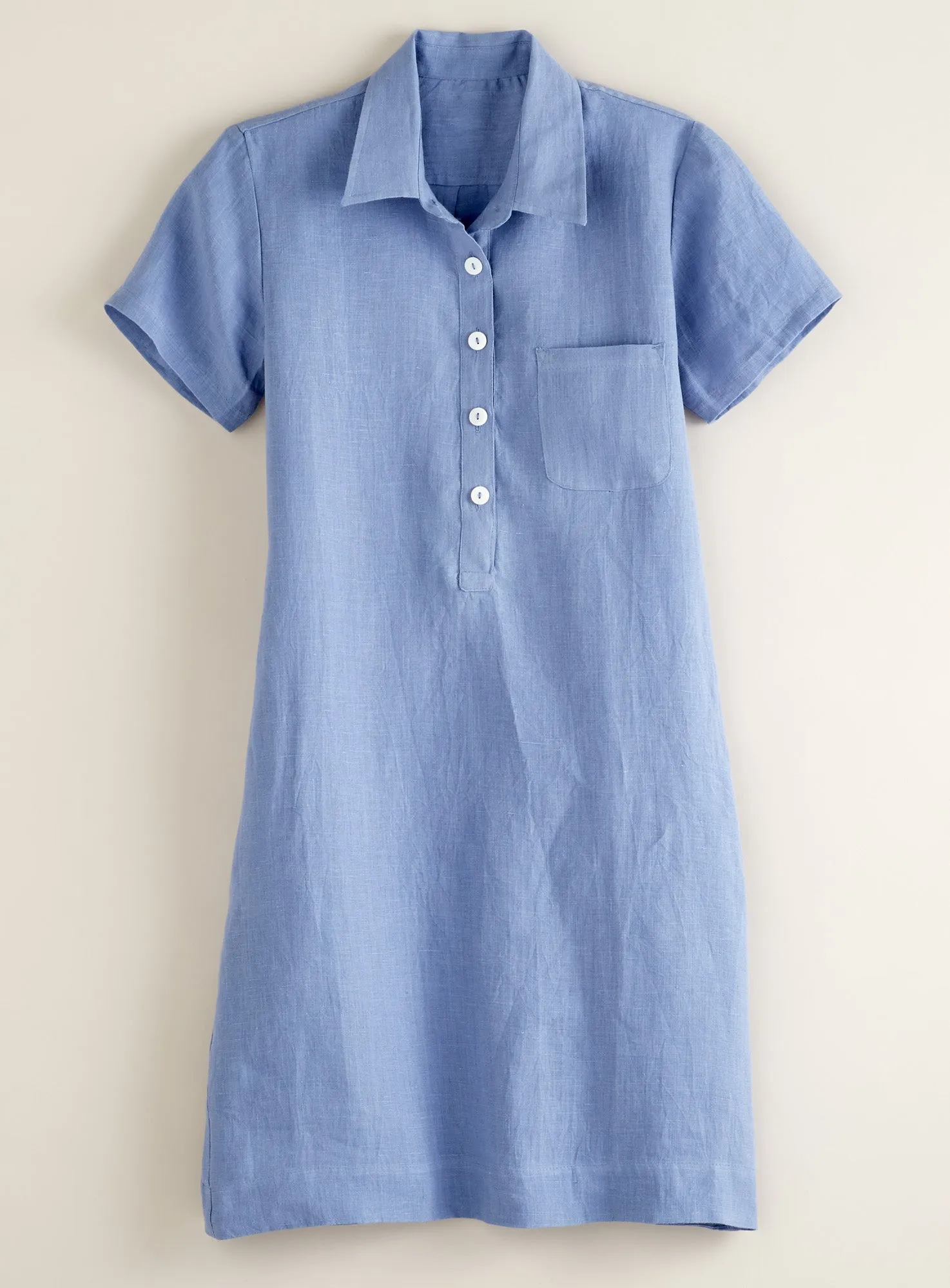 Evora European Linen Shirt Dress