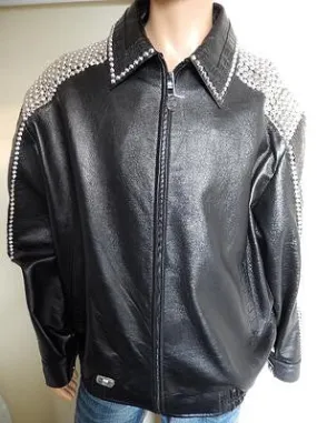 G Gator - Black Studded Crocodile Jacket