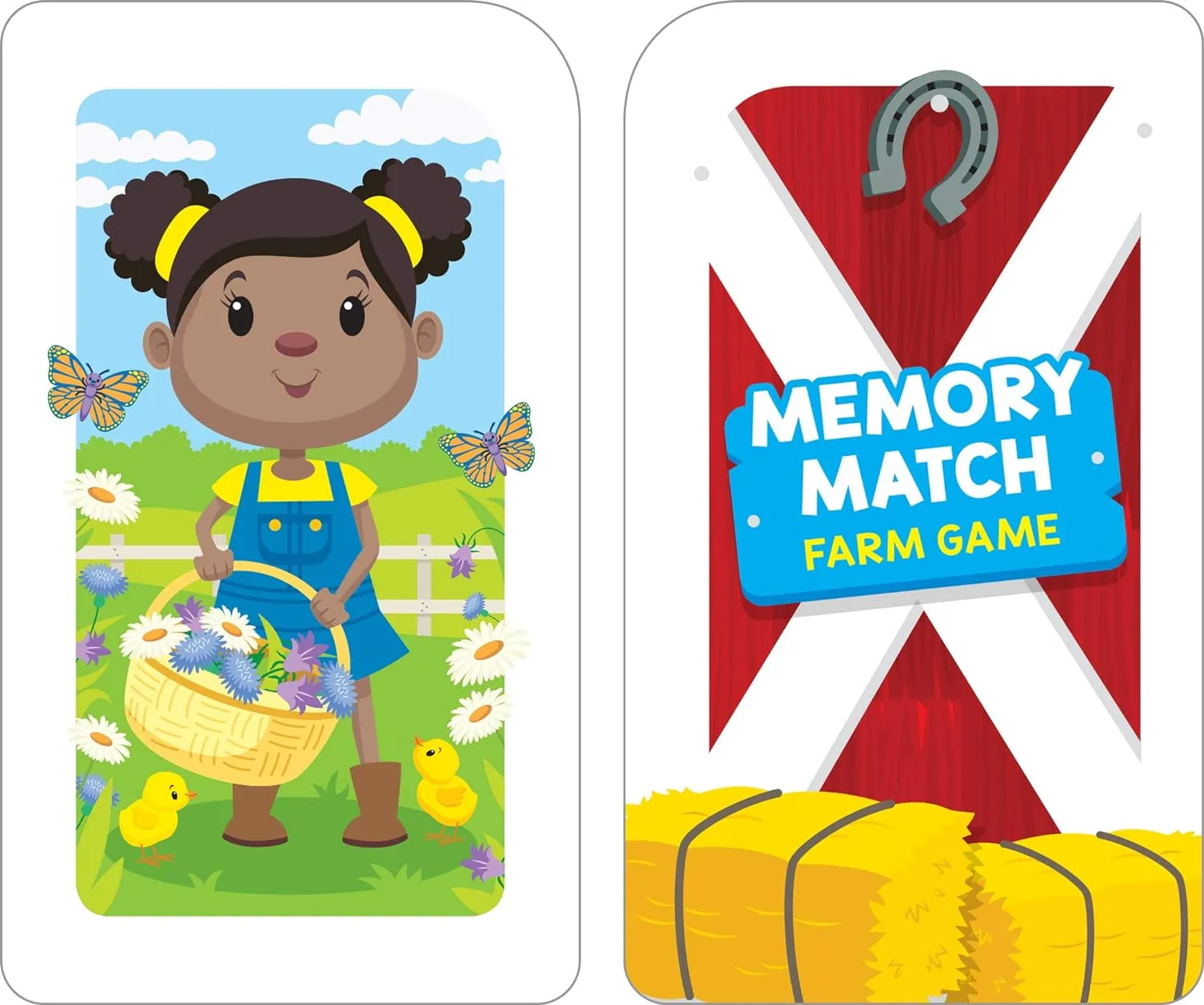 Get Ready Game Cards Go Fish & Memory Match Farm 2 Pack - Ages 3 and Up, Alphabet, ABCs, Uppercase and Lowercase Letters, Matching, Pairing, Memory, and More