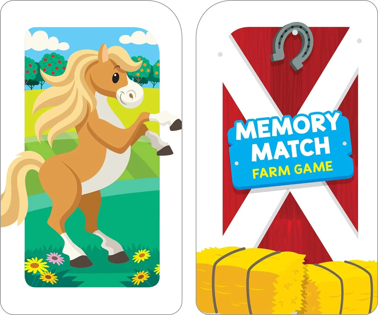 Get Ready Game Cards Go Fish & Memory Match Farm 2 Pack - Ages 3 and Up, Alphabet, ABCs, Uppercase and Lowercase Letters, Matching, Pairing, Memory, and More