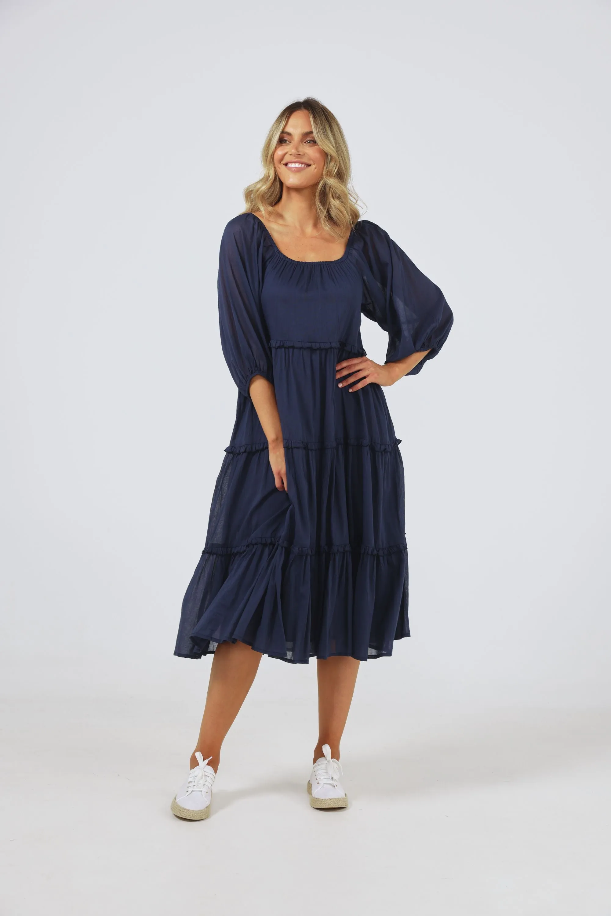 Grenadine Dress (Navy)