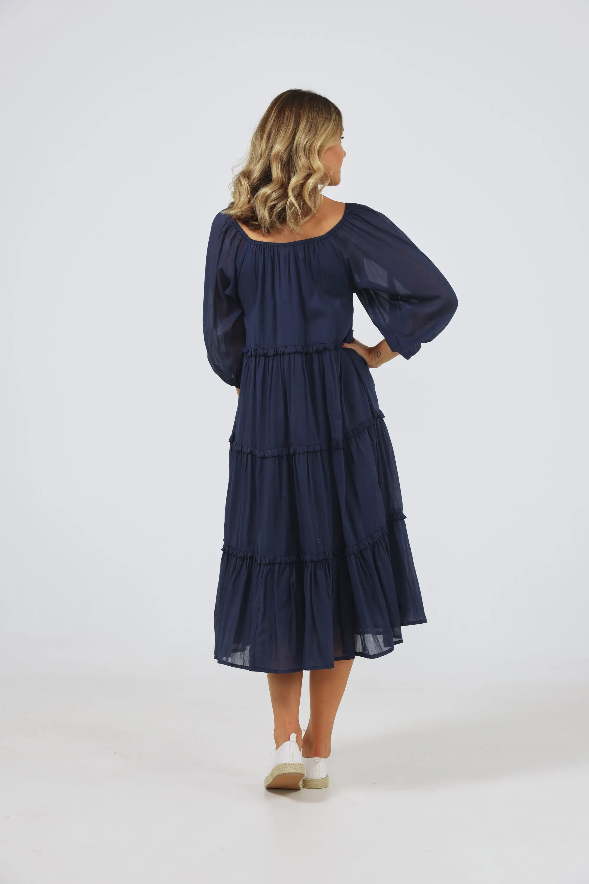 Grenadine Dress (Navy)