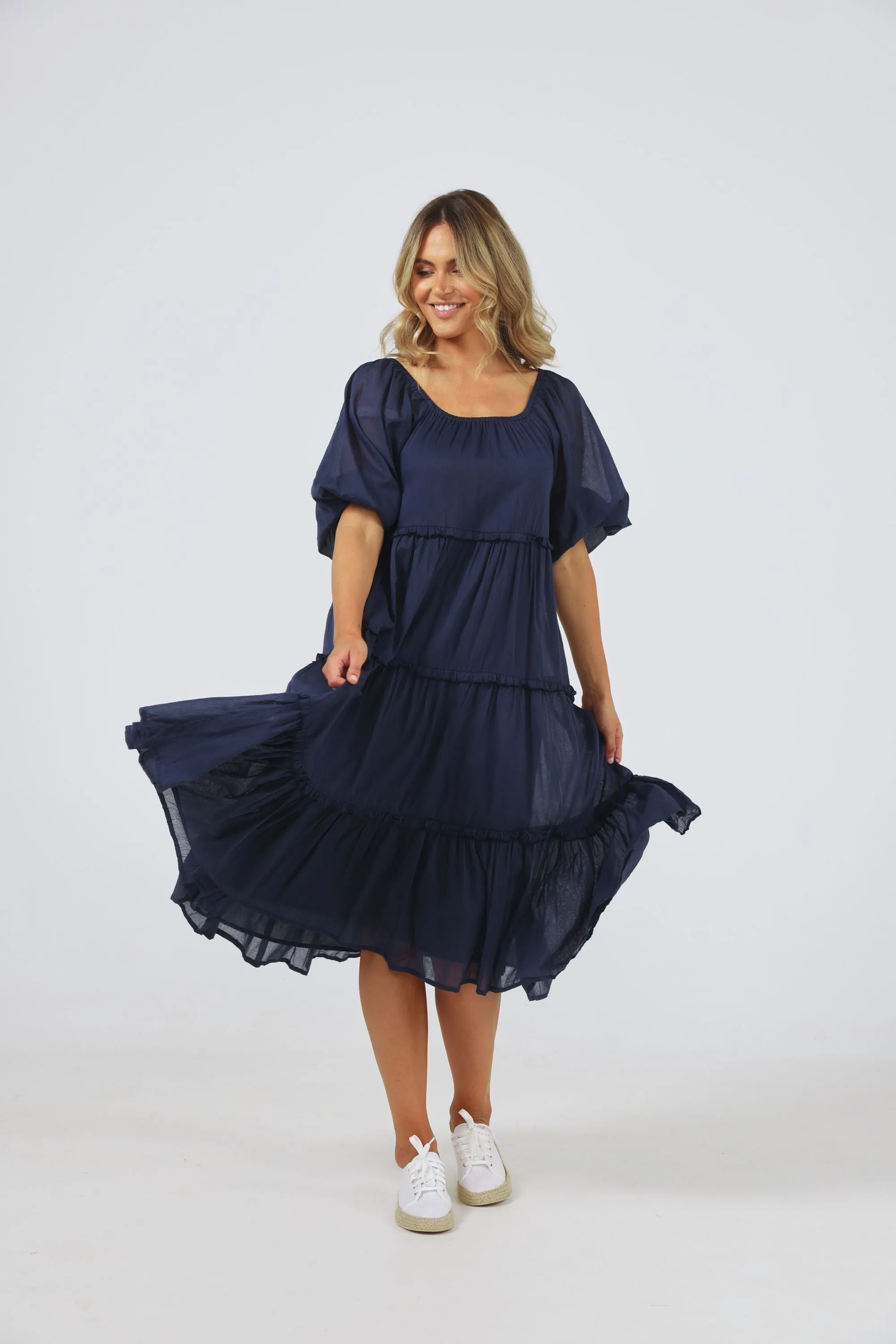 Grenadine Dress (Navy)