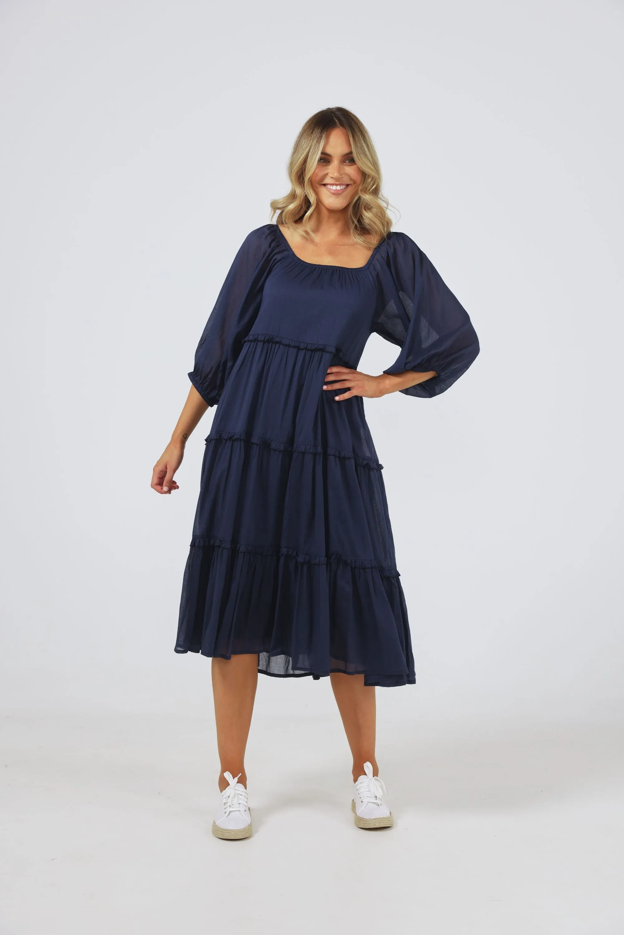 Grenadine Dress (Navy)