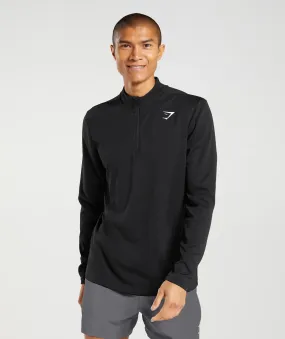 Gymshark Arrival 1/4 Zip Pullover - Black