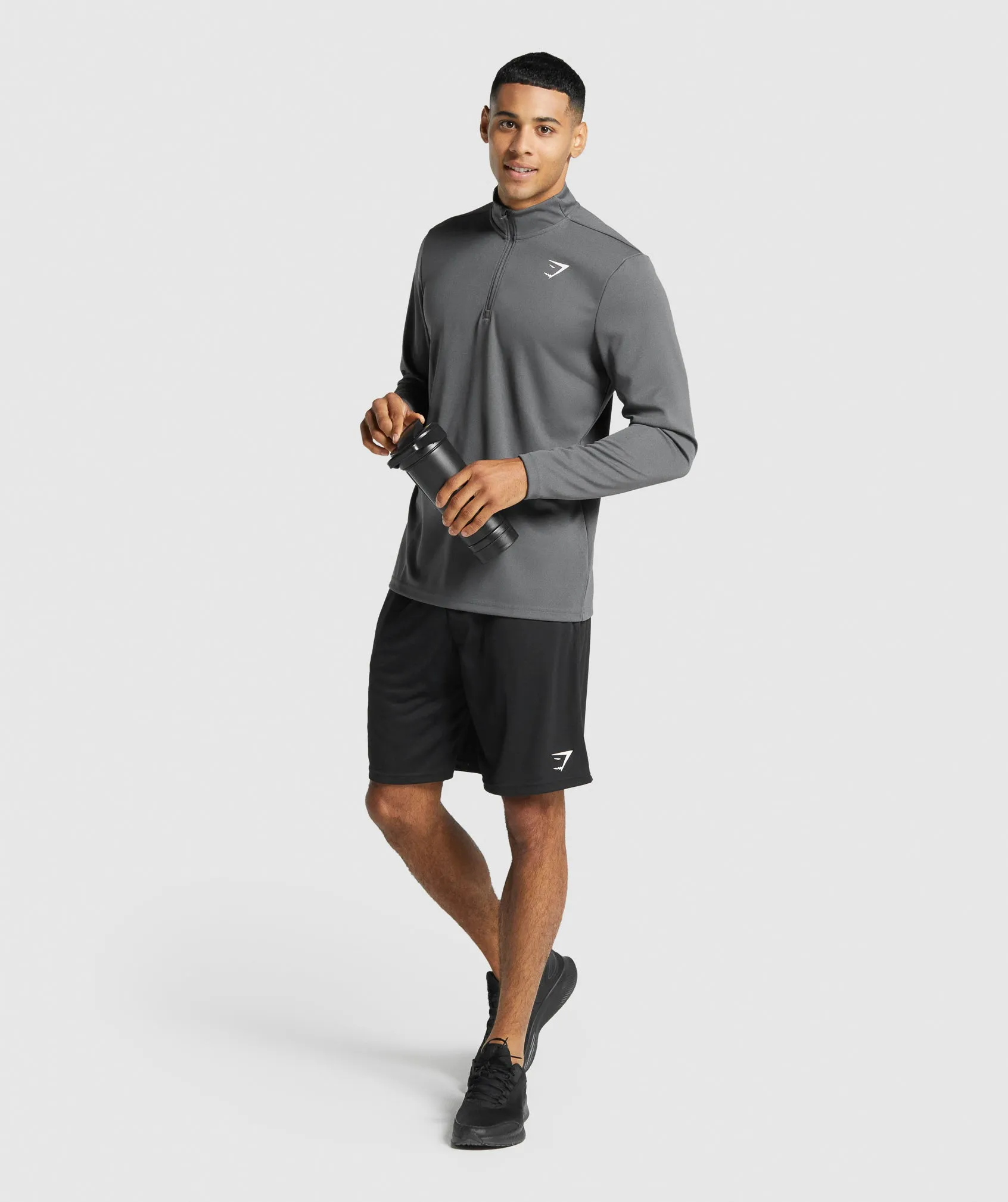 Gymshark Arrival 1/4 Zip Pullover - Charcoal