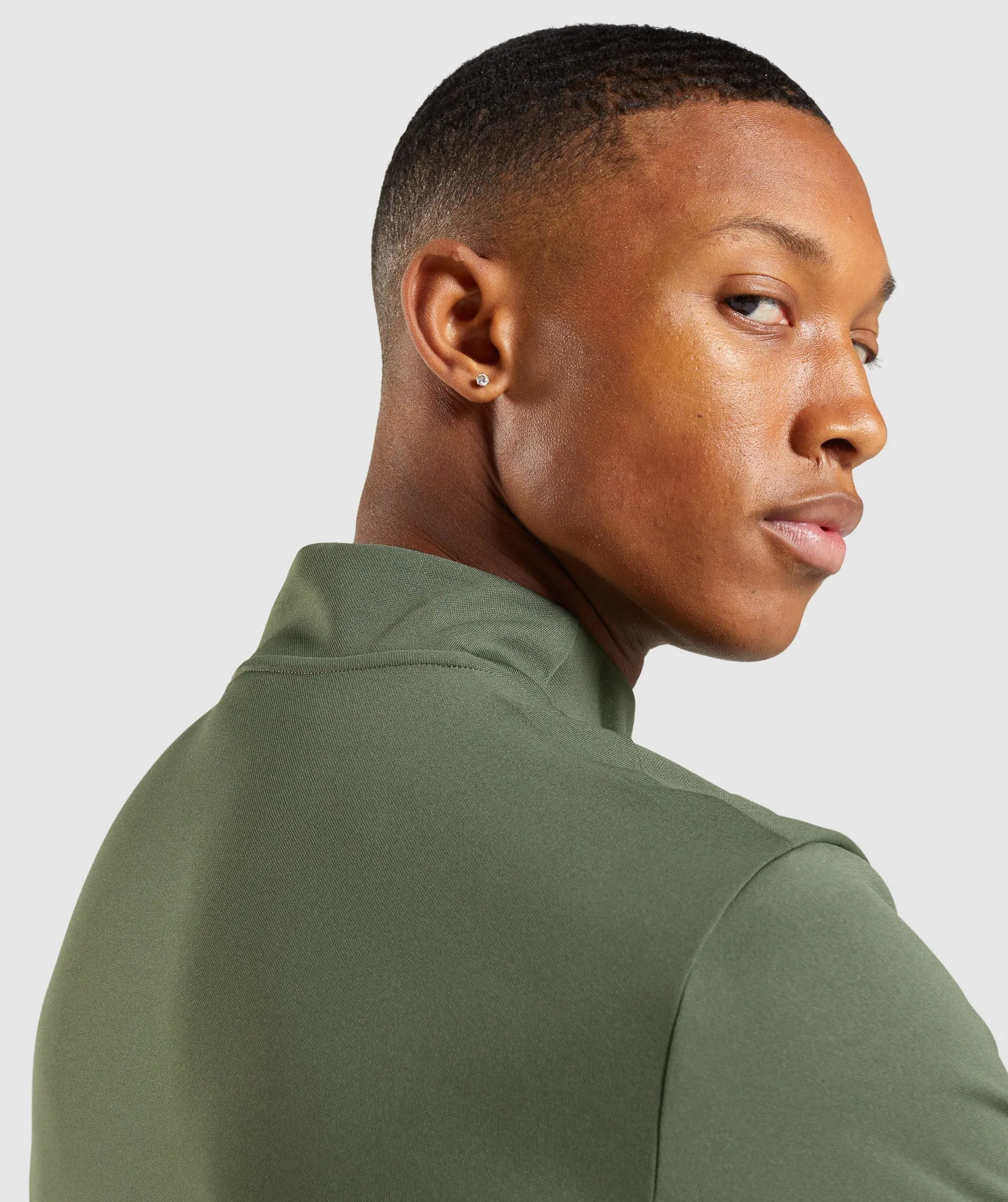 Gymshark Arrival 1/4 Zip Pullover - Core Olive