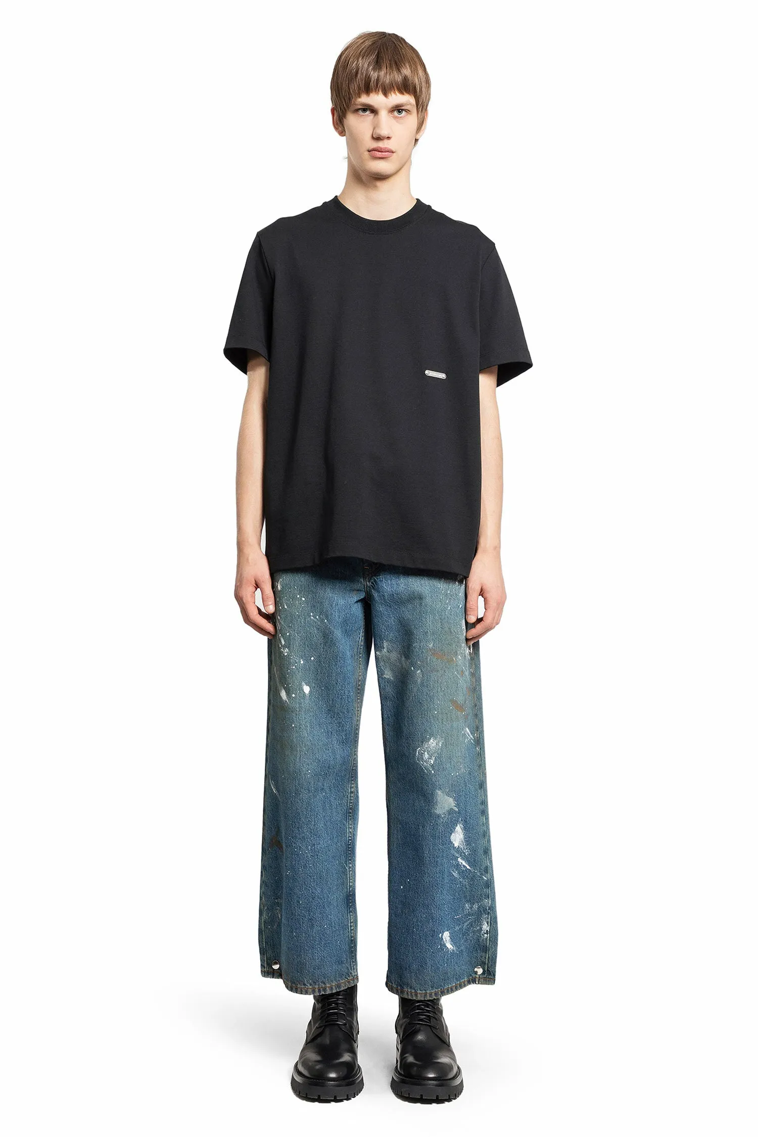 HELMUT LANG MAN BLACK T-SHIRTS & TANK TOPS