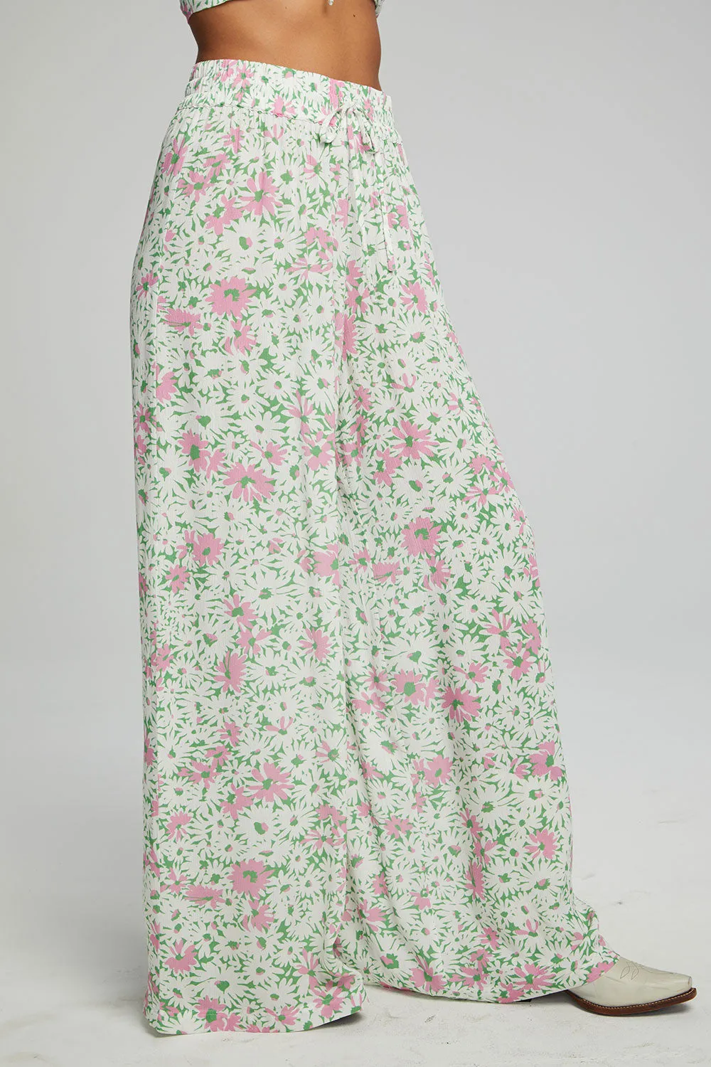 Hudson Joggers - Grass Daisy Floral