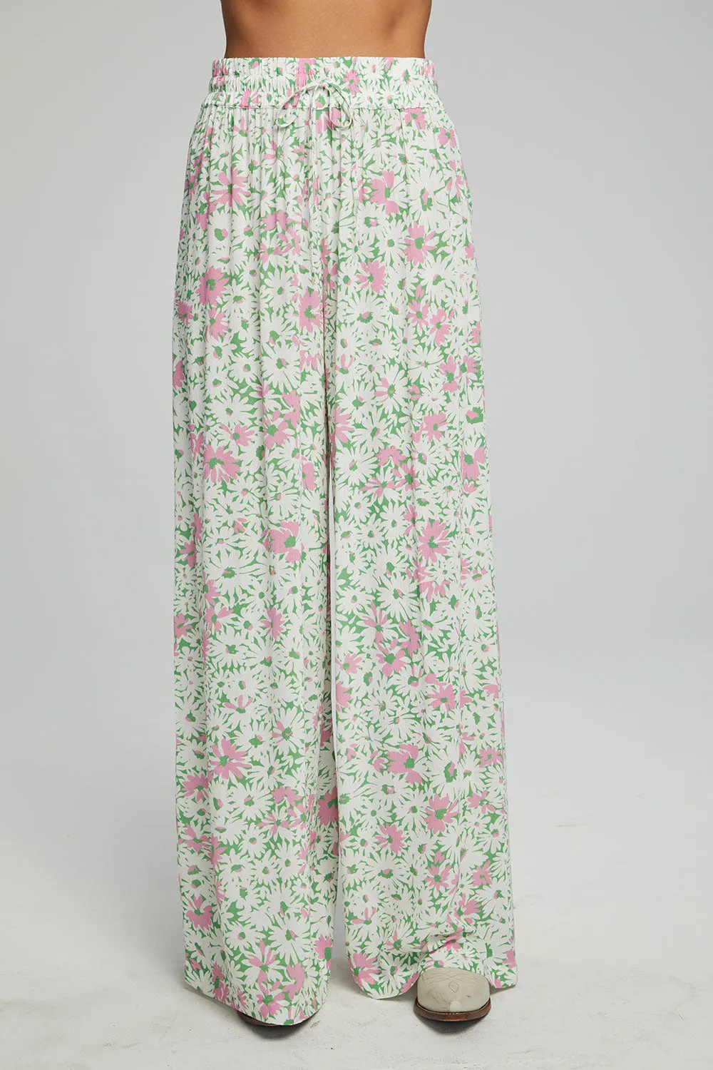 Hudson Joggers - Grass Daisy Floral