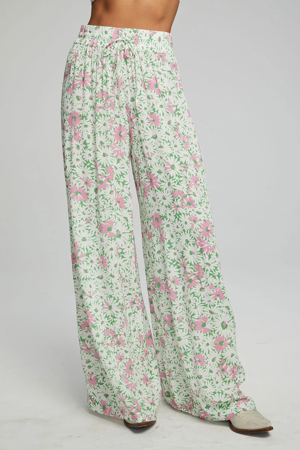 Hudson Joggers - Grass Daisy Floral