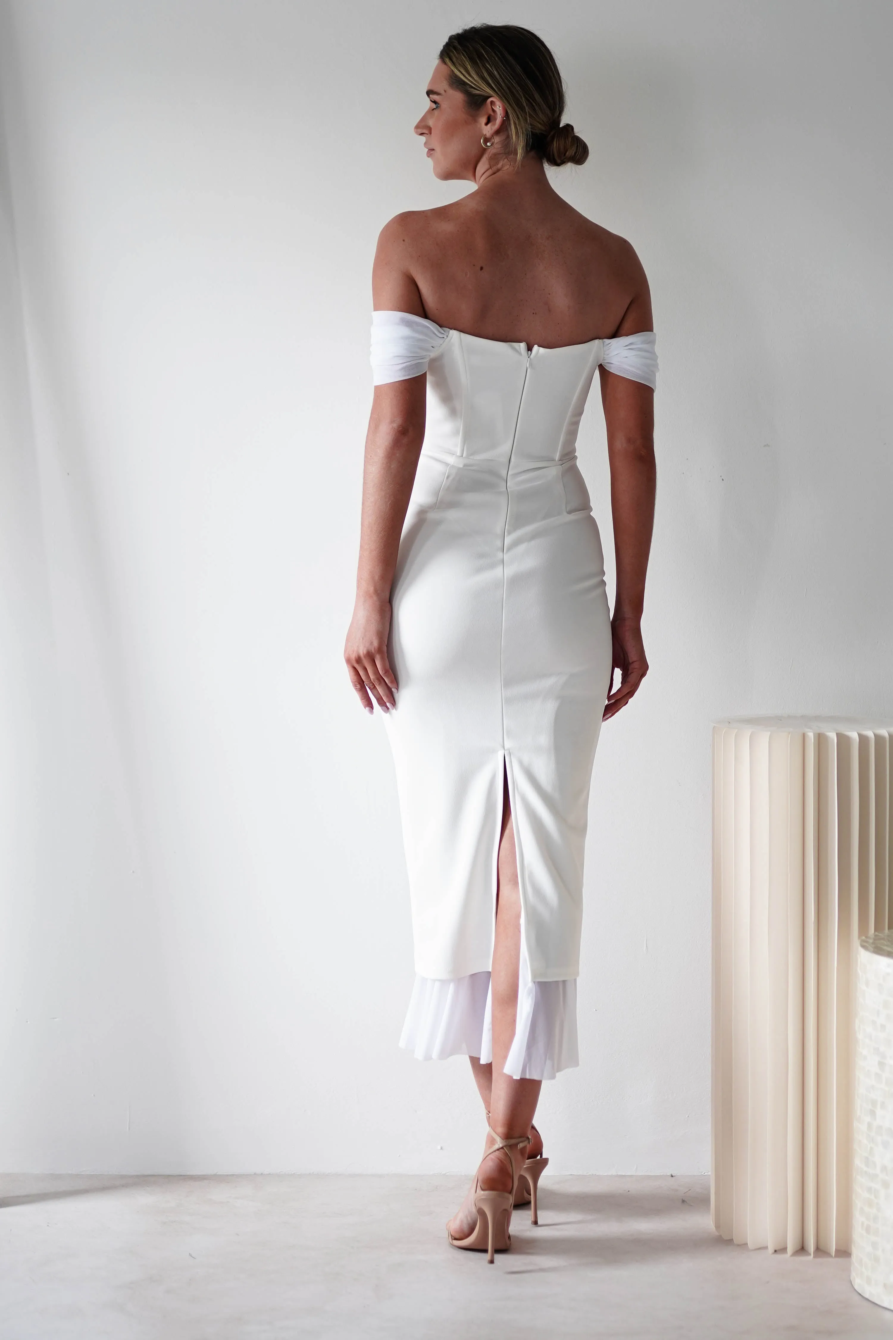 Jennifer Bodycon Midi Dress | White