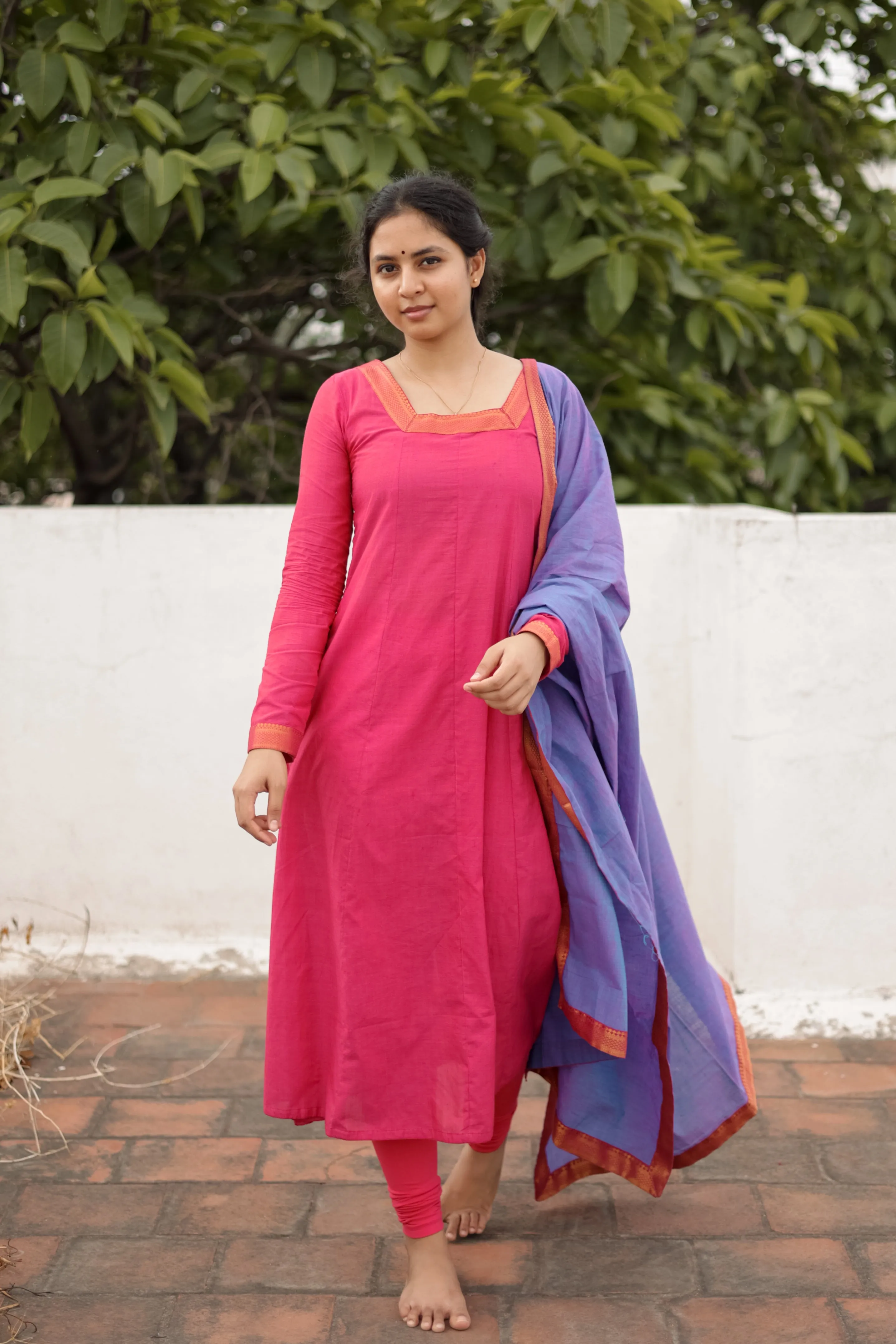 Jodi Simran Pink & Purple (Kurti  Dupatta) (DELIVERY TIME: 20-30 WORKING DAYS)