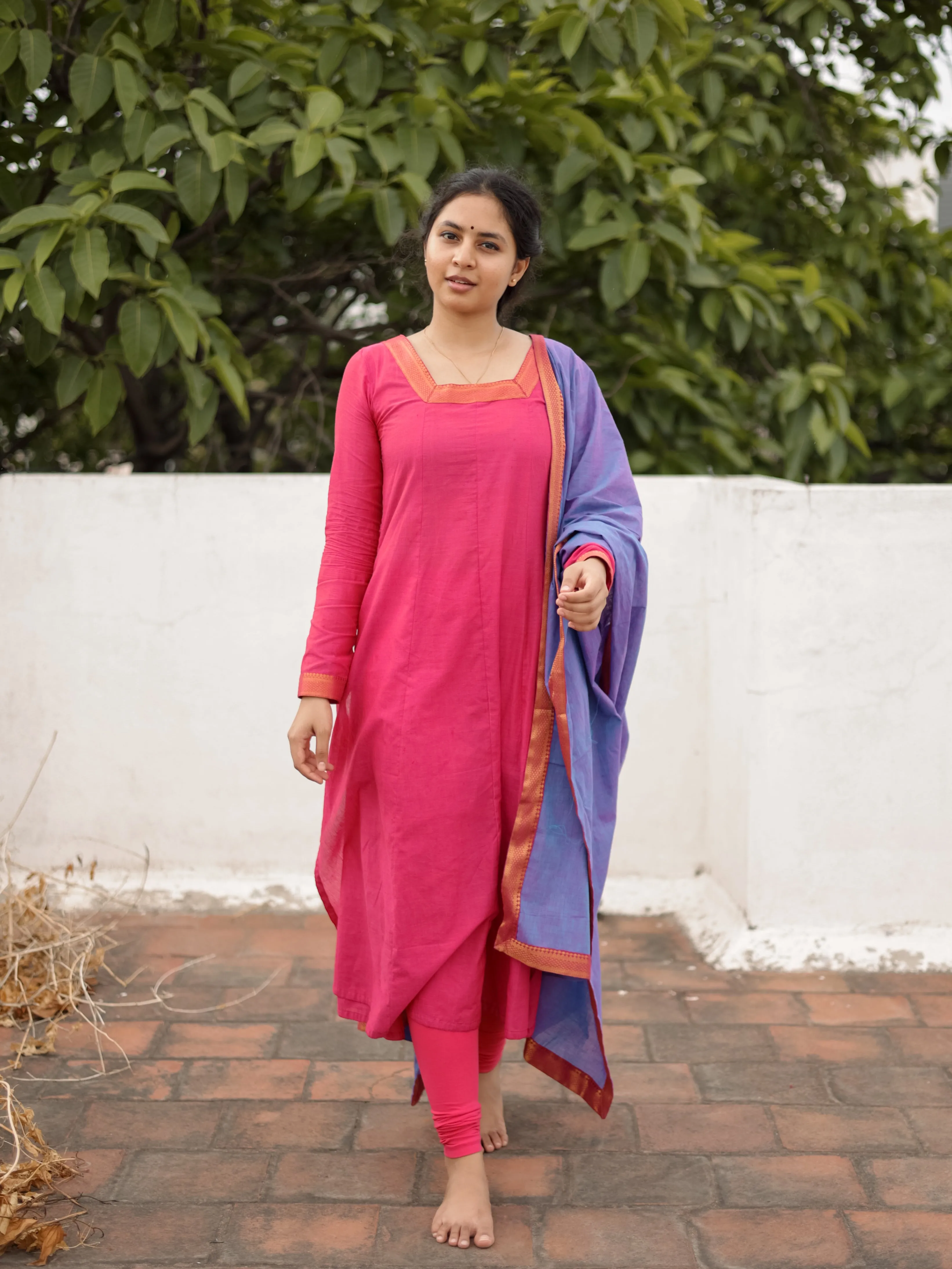 Jodi Simran Pink & Purple (Kurti  Dupatta) (DELIVERY TIME: 20-30 WORKING DAYS)