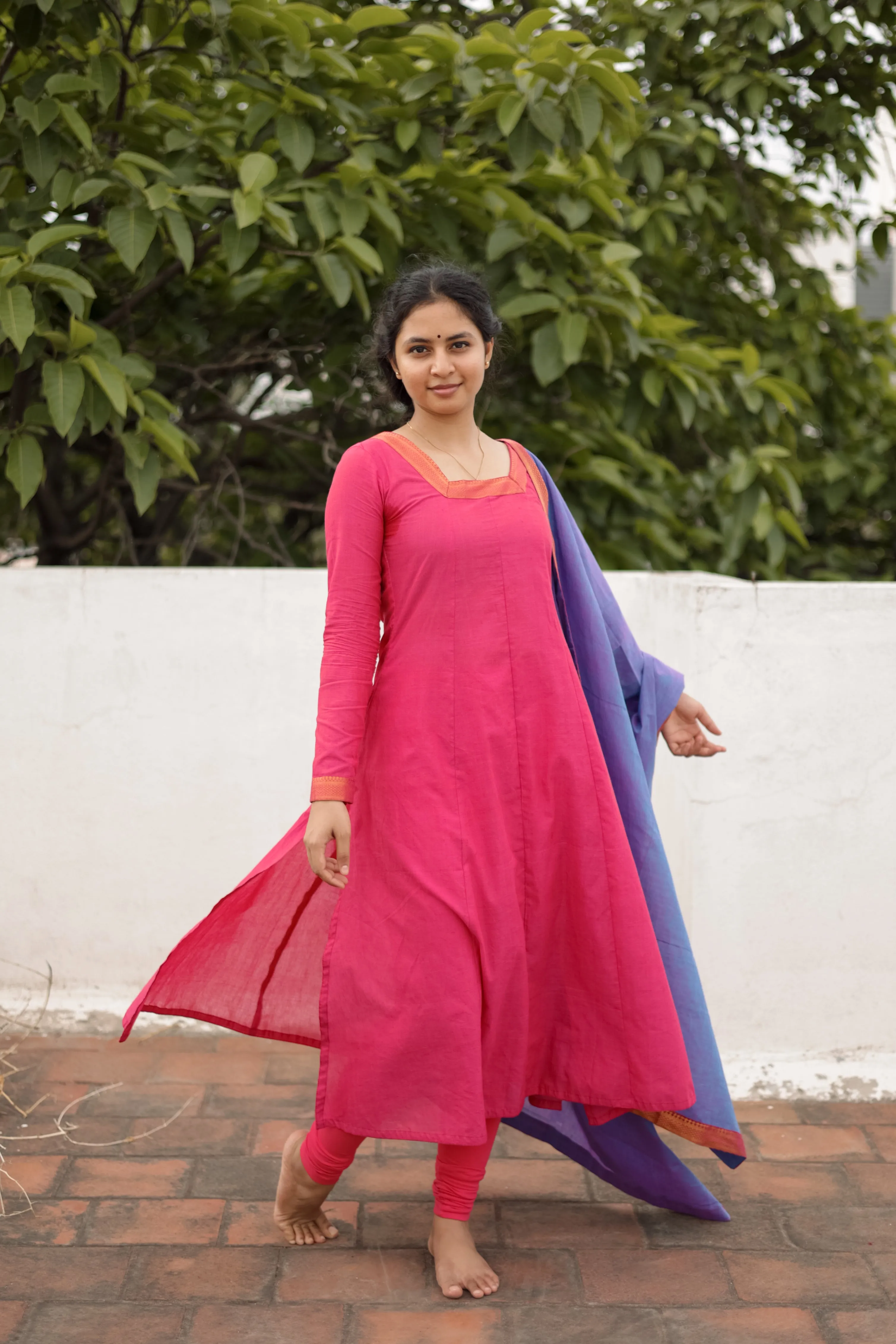 Jodi Simran Pink & Purple (Kurti  Dupatta) (DELIVERY TIME: 20-30 WORKING DAYS)