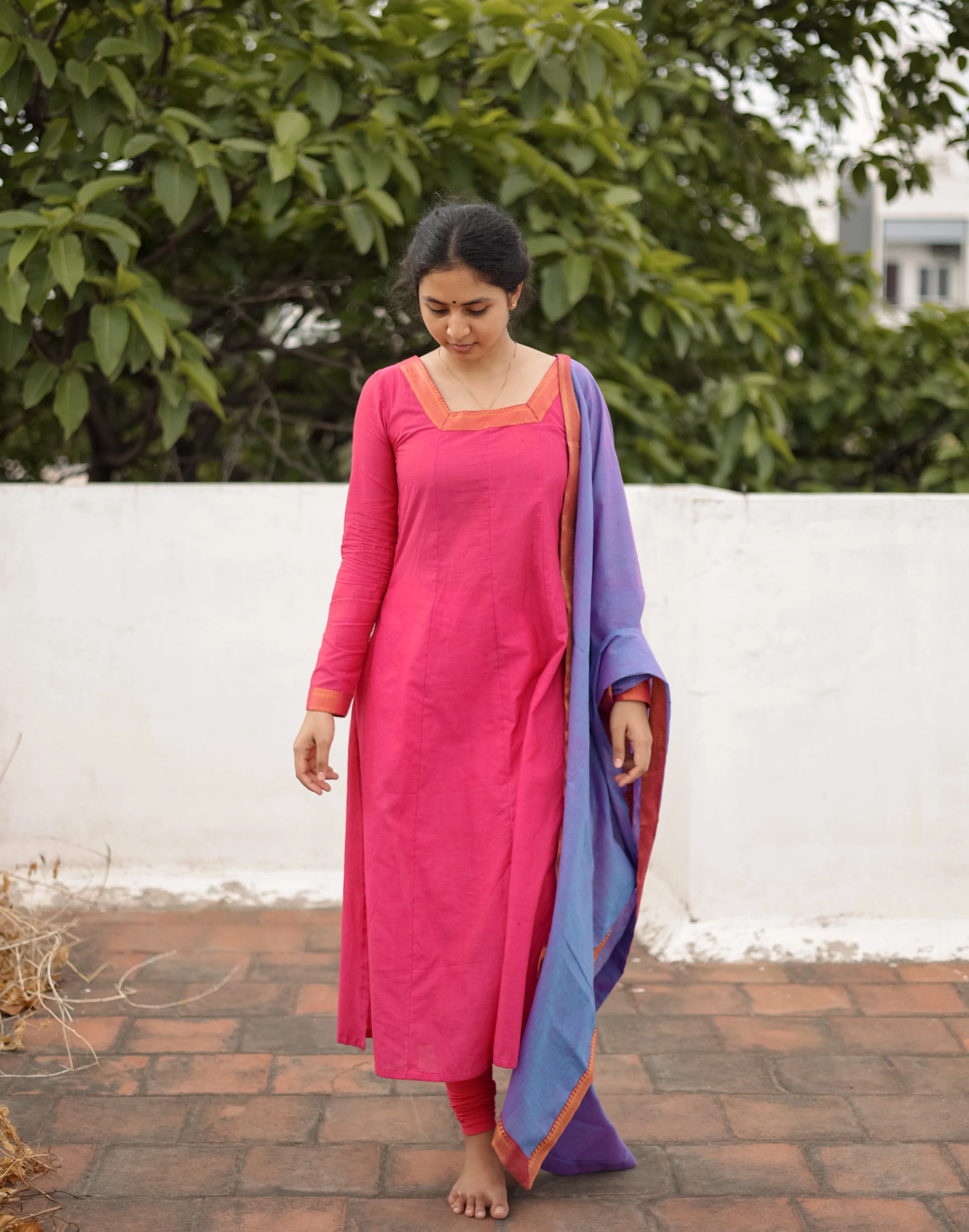 Jodi Simran Pink & Purple (Kurti  Dupatta) (DELIVERY TIME: 20-30 WORKING DAYS)