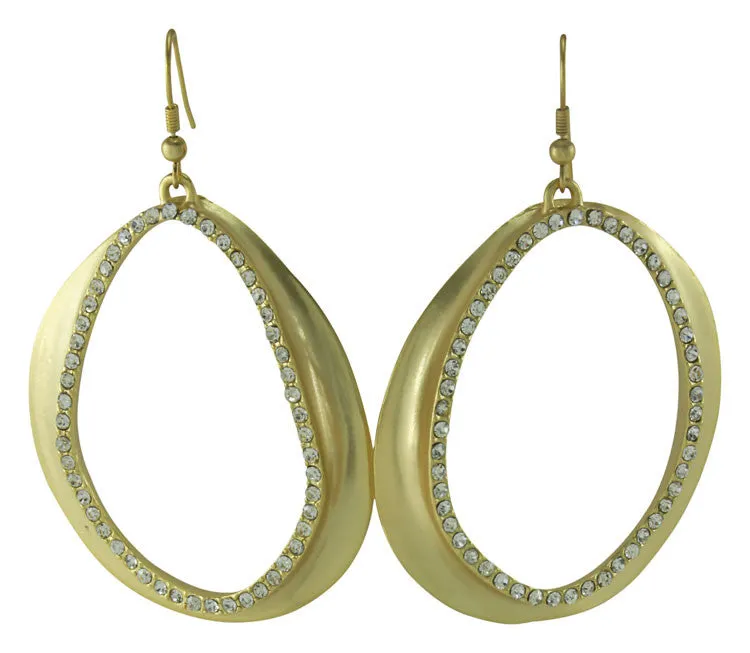 Karine Sultan Chloe Pave Statement Drop Earrings