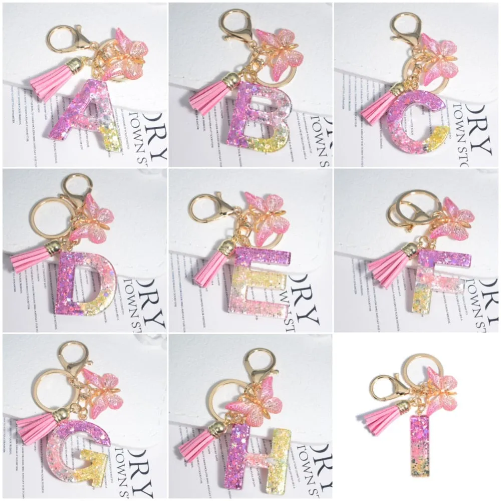 Kawaii Resin A-Z Letter Keychain