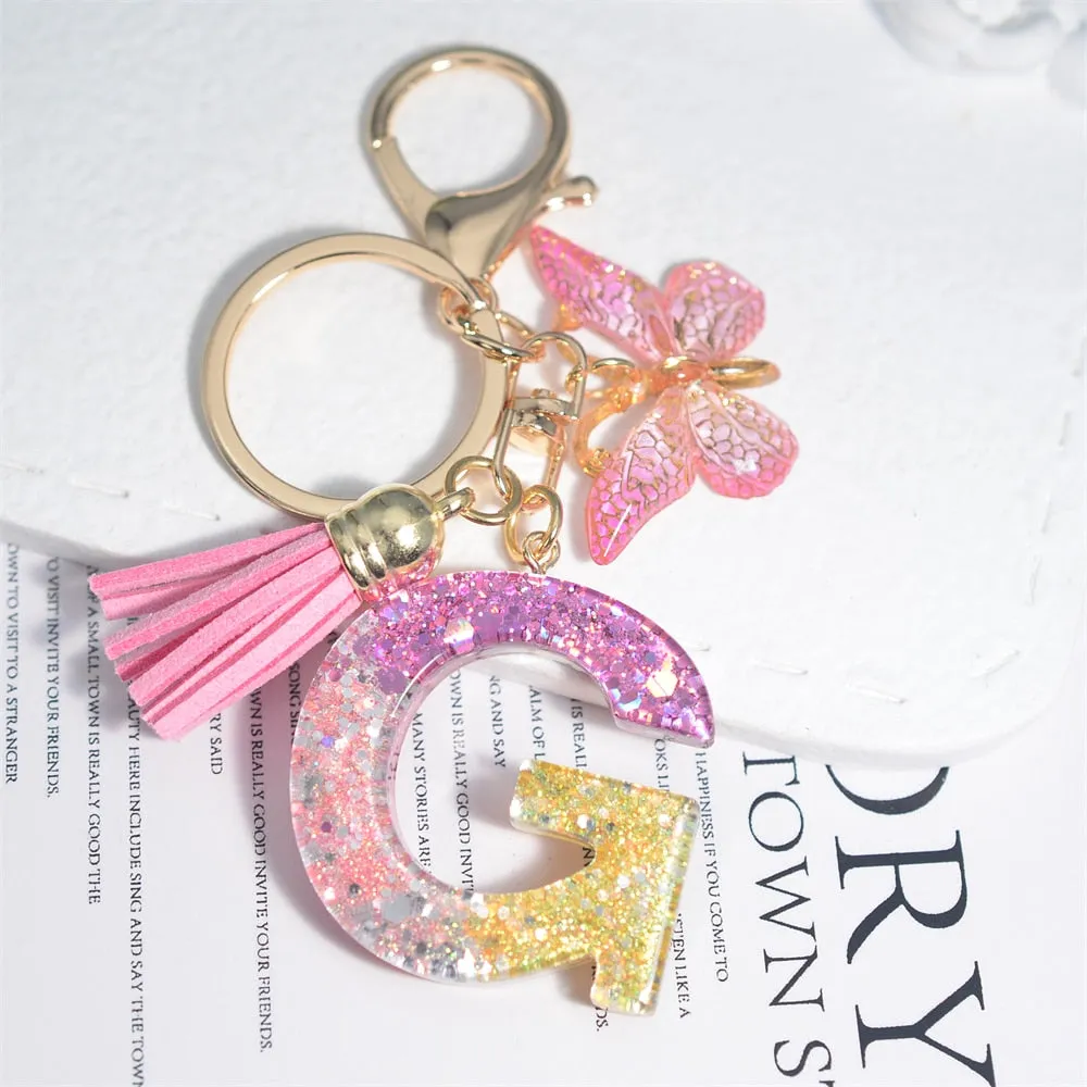 Kawaii Resin A-Z Letter Keychain