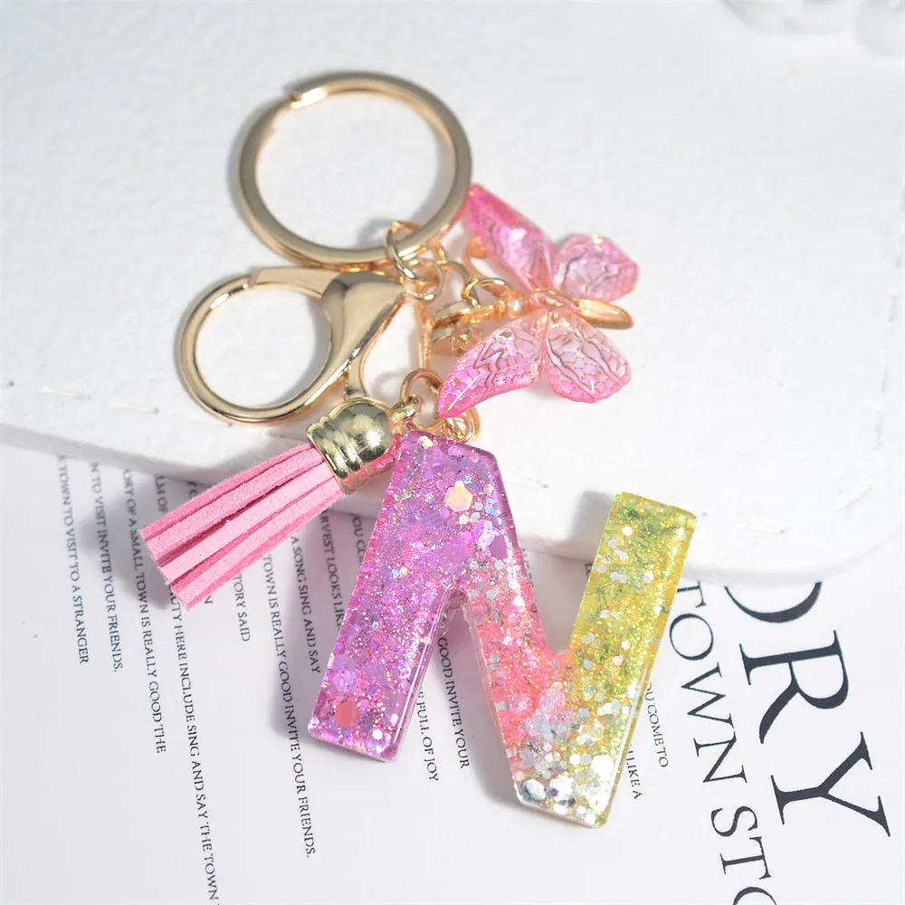 Kawaii Resin A-Z Letter Keychain