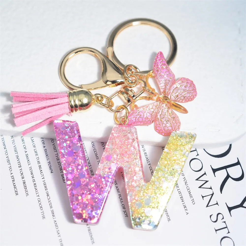 Kawaii Resin A-Z Letter Keychain