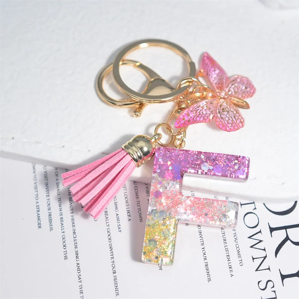 Kawaii Resin A-Z Letter Keychain