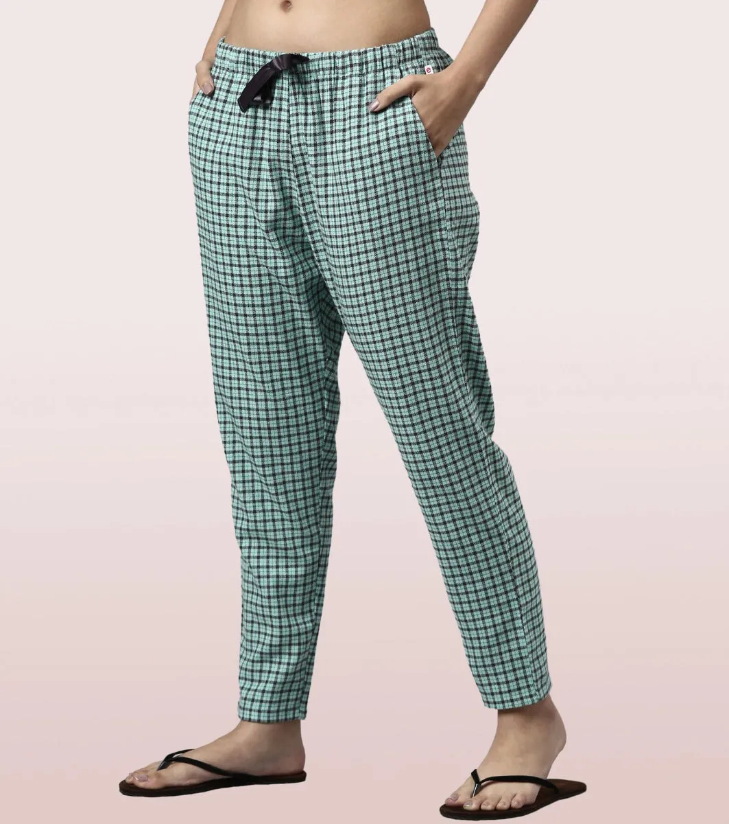 Lazy Pant Set | Cotton Flannel Woven Shirt And Pant Set