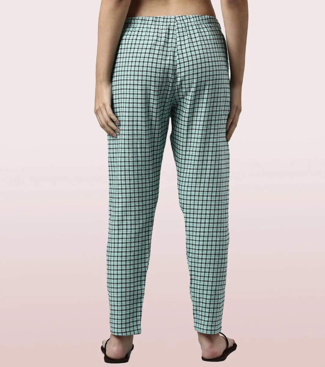 Lazy Pant Set | Cotton Flannel Woven Shirt And Pant Set