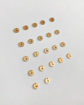 Letter Coin Necklace  - 14k Yellow Gold Fill