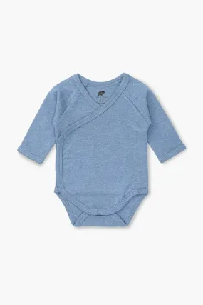 Long Sleeve Lucky Bodysuit_Light Blue Heather