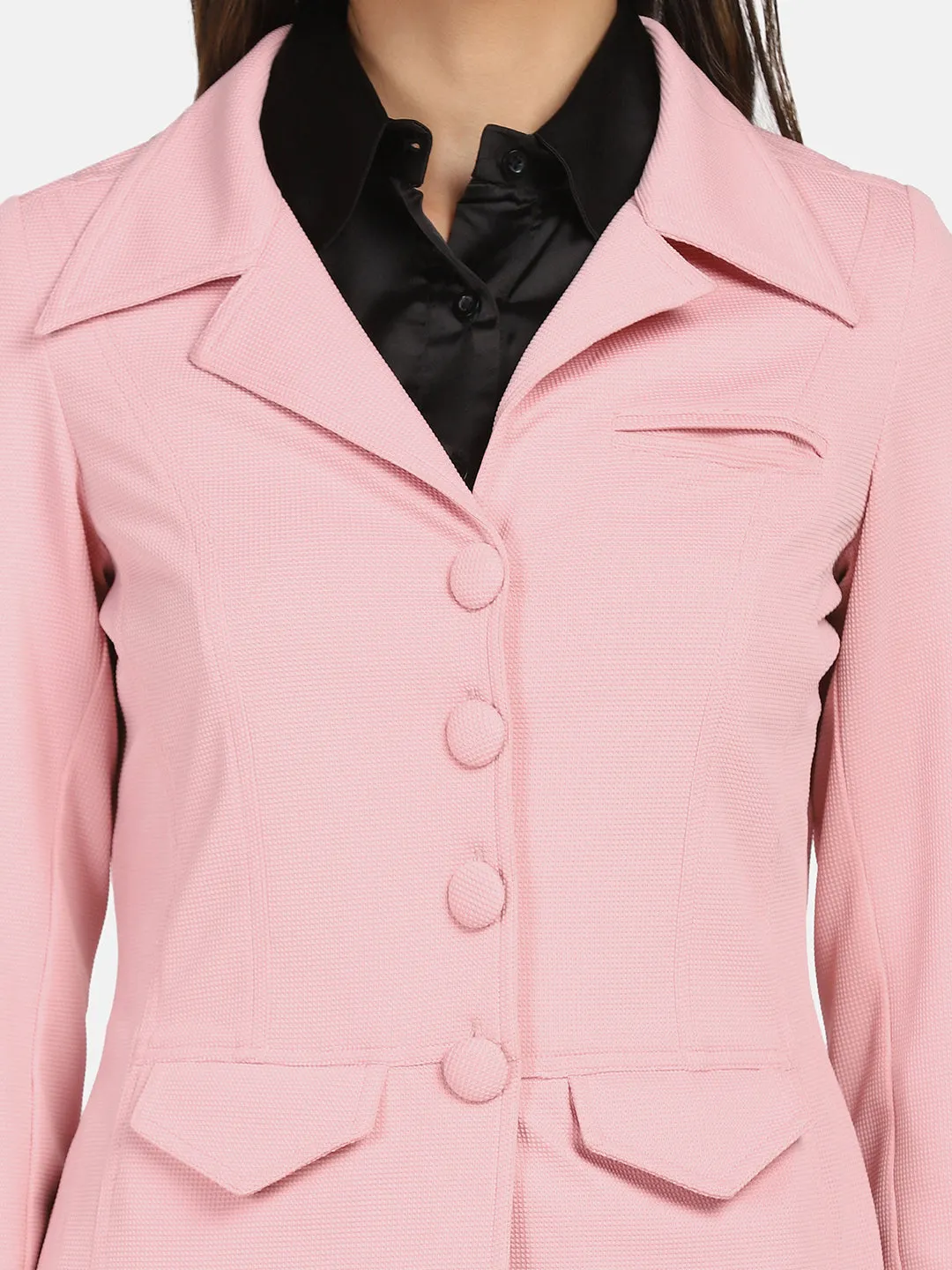 Longline Stretch jacket - Pink