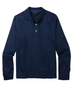 Luxe Long-Sleeve Mercerized Cotton Polo