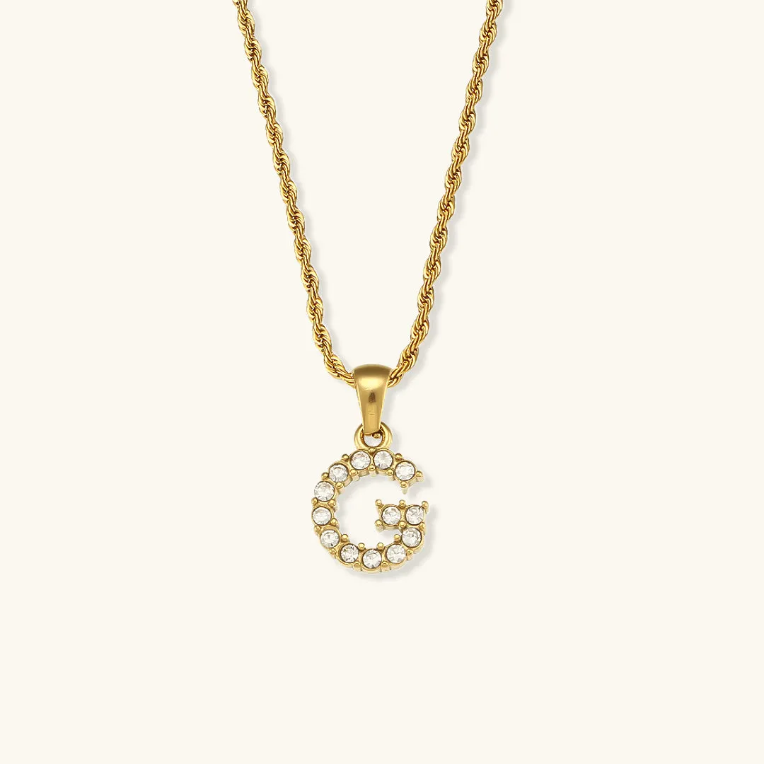 Maeve Letter Initial Diamond Necklace