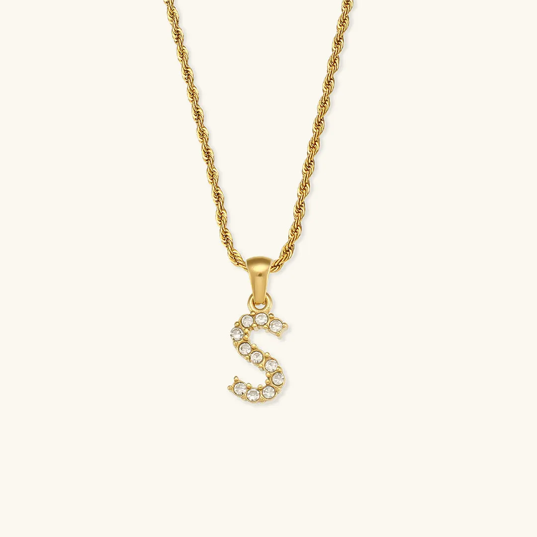 Maeve Letter Initial Diamond Necklace