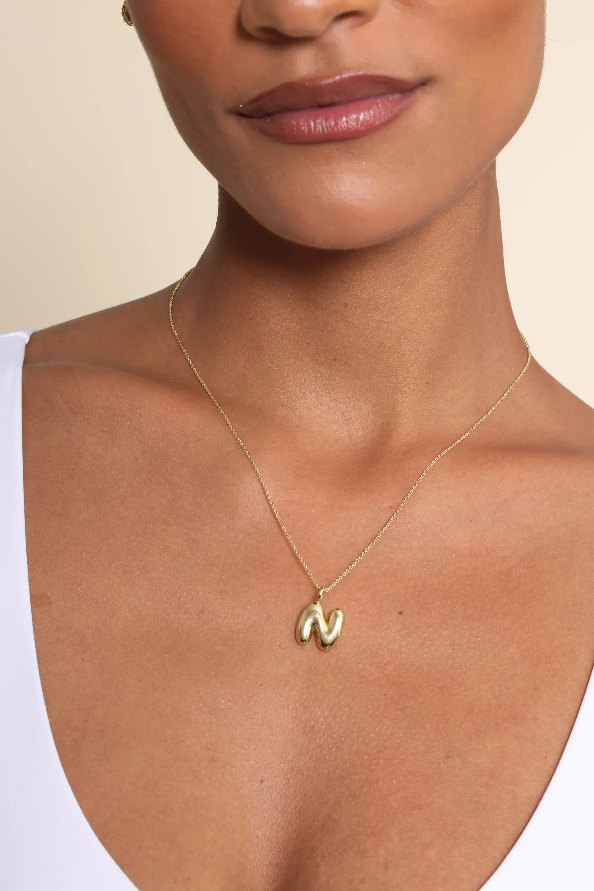 Maisie Bubble Initial Necklace