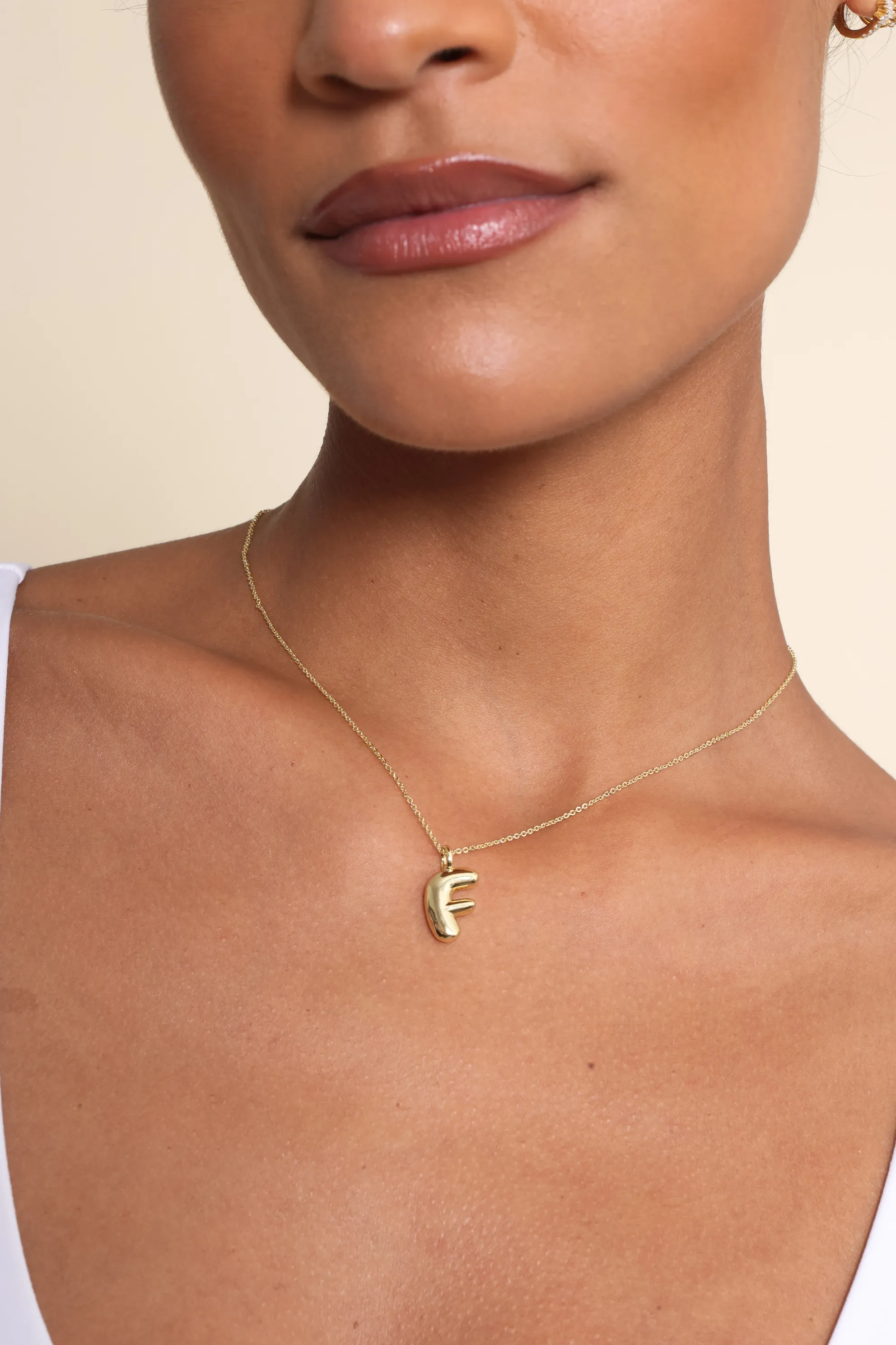 Maisie Bubble Initial Necklace