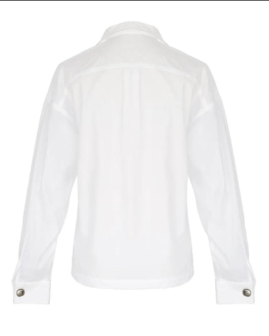 MASON'S DAUGHTER the Boyfriend Shirt, White Poplin