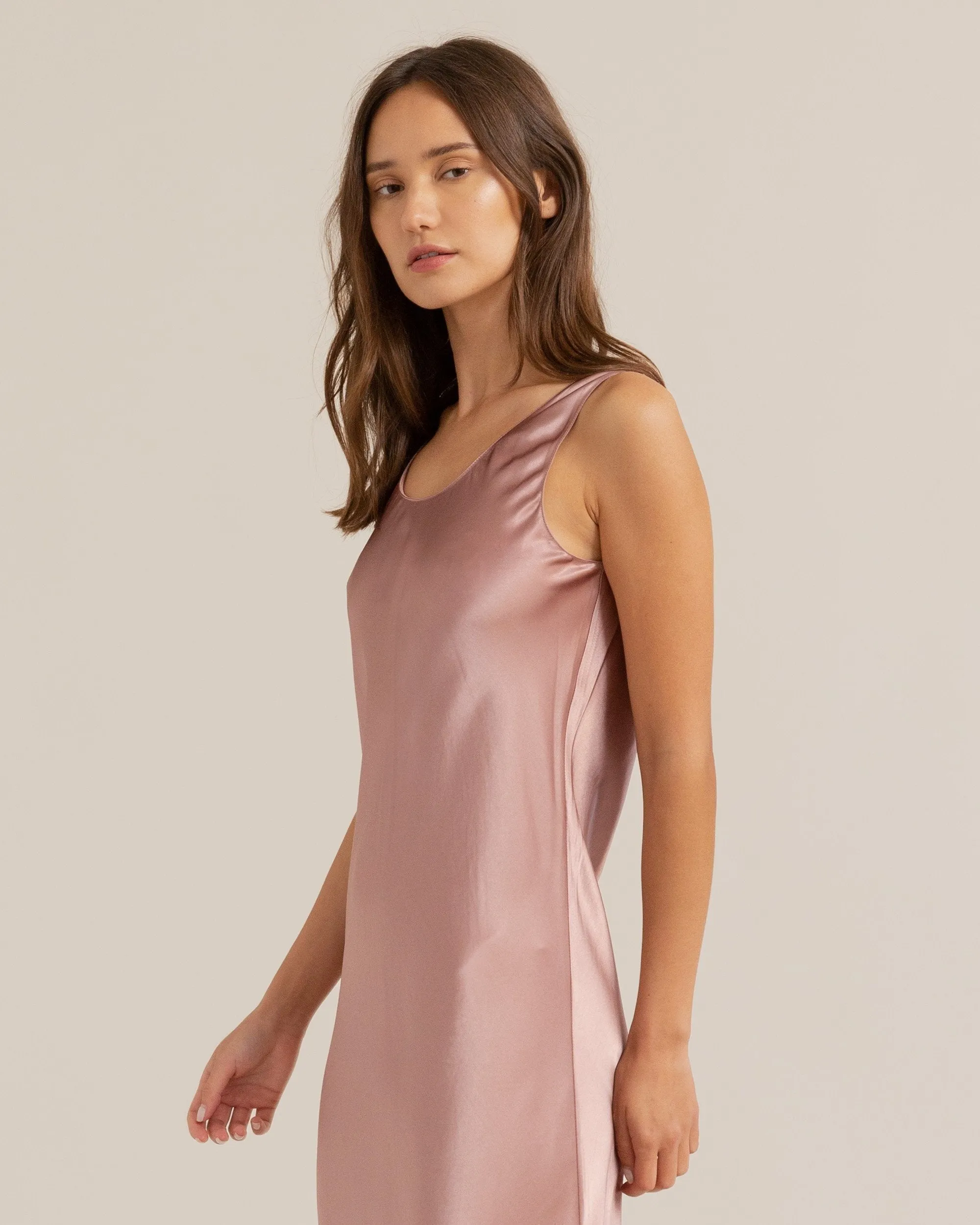 Melanie Sleeveless Silken Dress