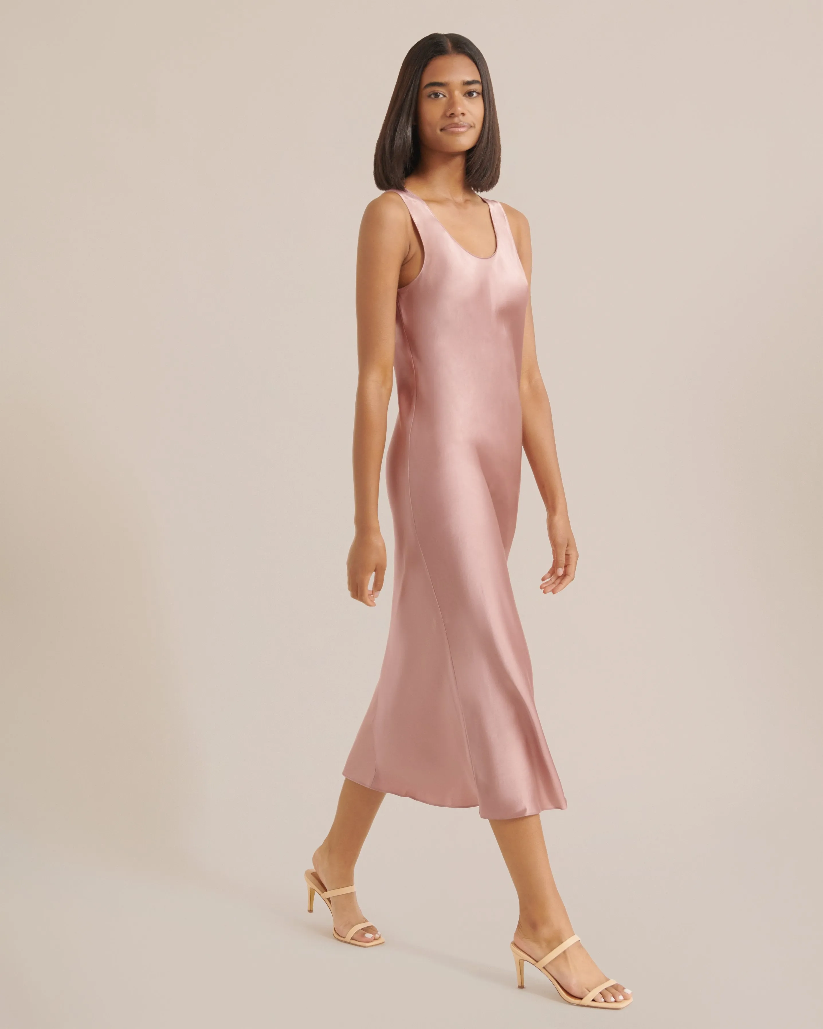 Melanie Sleeveless Silken Dress